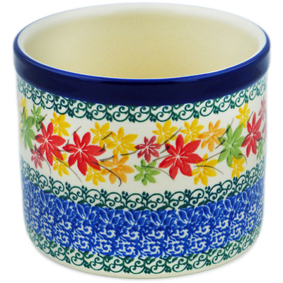 Polish Pottery Utensil Jar 5&quot; Fall Vibes