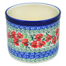 Polish Pottery Utensil Jar 5&quot; Red Pansy