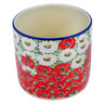 Polish Pottery Utensil Jar 5&quot; Spring Blossom Harmony UNIKAT