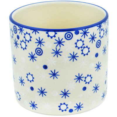 Polish Pottery Utensil Jar 5&quot; Twinkle In The Frost