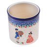 Polish Pottery Utensil Jar 6&quot; A Flower Fairytale UNIKAT