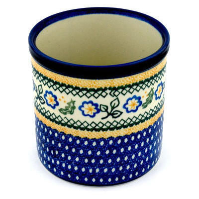 Polish Pottery Utensil Jar 6&quot; Autumn Basket