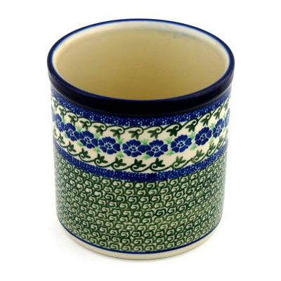 Polish Pottery Utensil Jar 6&quot; Bayou Song