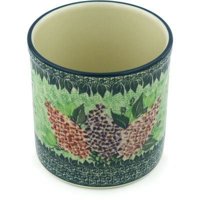 Polish Pottery Utensil Jar 6&quot; Berry Beautiful UNIKAT