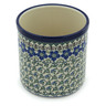 Polish Pottery Utensil Jar 6&quot; Blue Dogwood