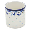 Polish Pottery Utensil Jar 6&quot; Blue Spring