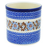 Polish Pottery Utensil Jar 6&quot; Brown And Blue Beauty UNIKAT