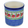 Polish Pottery Utensil Jar 6&quot; Flourishing Flowers