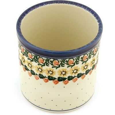 Polish Pottery Utensil Jar 6&quot;