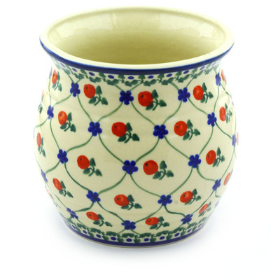 Polish Pottery Utensil Jar 6&quot;