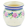 Polish Pottery Utensil Jar 6&quot; Retro Rose UNIKAT