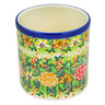 Polish Pottery Utensil Jar 6&quot; Summer In The 60&#039;s UNIKAT