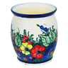 Polish Pottery Utensil Jar 6&quot; Summertime Blues UNIKAT