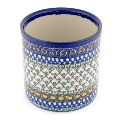 Polish Pottery Utensil Jar 6&quot; Turkish Delight UNIKAT