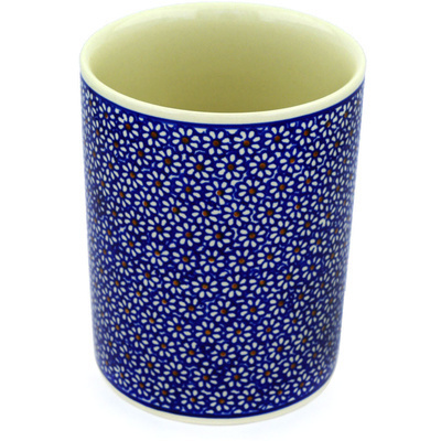 Polish Pottery Utensil Jar 7&quot; Daisy Dreams