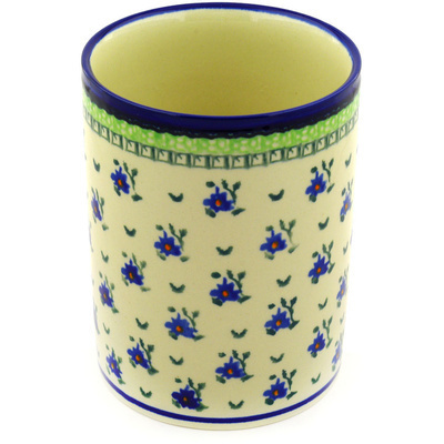 Polish Pottery Utensil Jar 7&quot; English Tea