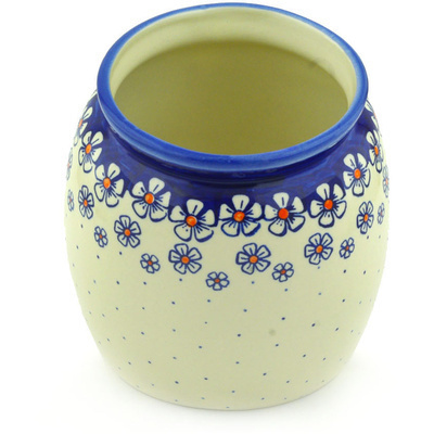 Polish Pottery Utensil Jar 7&quot;