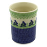 Polish Pottery Utensil Jar 7" Hare In Tall Grass