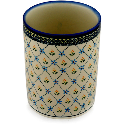 Polish Pottery Utensil Jar 7&quot; Princess Royal