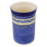 Polish Pottery Utensil Jar 8&quot; Blue Bud Sea