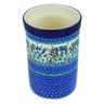 Polish Pottery Utensil Jar 8&quot; Lavender Meadow UNIKAT