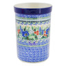 Polish Pottery Utensil Jar 8&quot; Mariposa UNIKAT