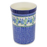 Polish Pottery Utensil Jar 8&quot; Pretty In Blue