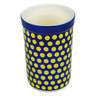 Polish Pottery Utensil Jar 8&quot; Yellow Dots