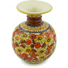 Polish Pottery Vase 10&quot; Autumn Glow UNIKAT