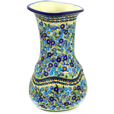 Polish Pottery Vase 10&quot; Cottage Garden UNIKAT