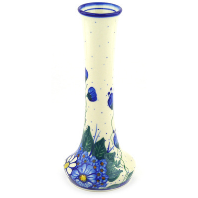 Polish Pottery Vase 10&quot; Daisy Spectacle