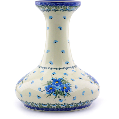 Polish Pottery Vase 10&quot; Forget Me Not UNIKAT