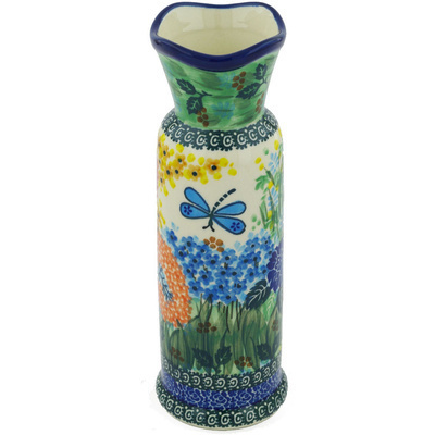 Polish Pottery Vase 10&quot; Garden Delight UNIKAT