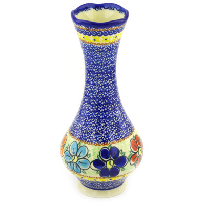 Polish Pottery Vase 10&quot; Glorious Morning UNIKAT