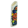 Faience Vase 10&quot; Little Flower Patch Black