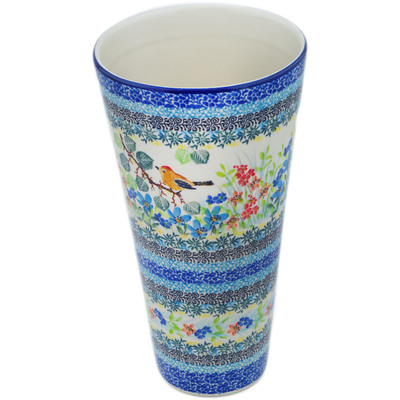 Polish Pottery Vase 10&quot; Relaxing Day UNIKAT