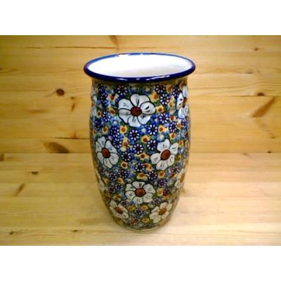 Polish Pottery Vase 10&quot; UNIKAT
