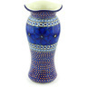 Polish Pottery Vase 11" Cobalt Poppies UNIKAT