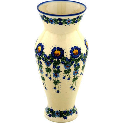 Polish Pottery Vase 11&quot;