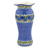 Polish Pottery Vase 11&quot; Periwinkle Ring UNIKAT