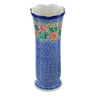 Polish Pottery Vase 11&quot; Red Poppy Burst UNIKAT