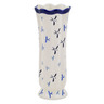 Polish Pottery Vase 11&quot; Soaring Swallows UNIKAT