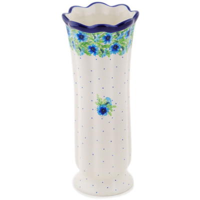 Polish Pottery Vase 11&quot; Springing Into Spring UNIKAT