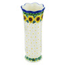 Polish Pottery Vase 11&quot; Summer Sunflower UNIKAT