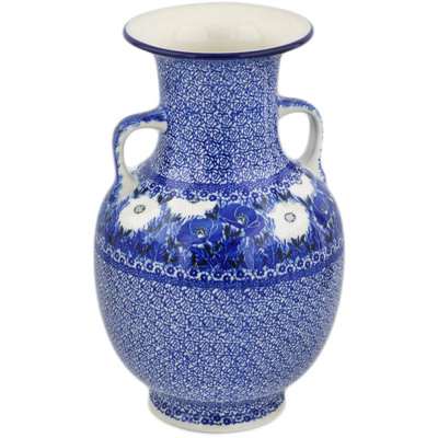 Polish Pottery Vase 12&quot; Dancing In The Rain UNIKAT