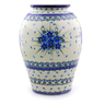 Polish Pottery Vase 12&quot; Forget Me Not UNIKAT