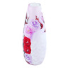 Glass Vase 12&quot; Frosty Roses