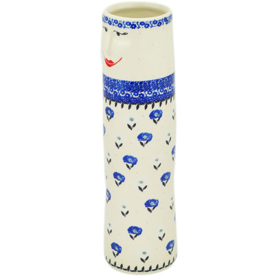 Polish Pottery Vase 12&quot; Poppies In The Snow