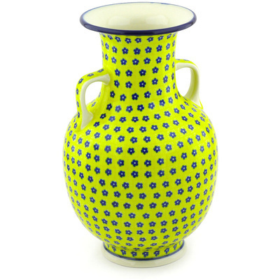 Polish Pottery Vase 12&quot; Sunshine