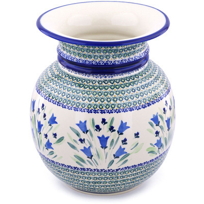 Polish Pottery Vase 12&quot; Tulip Fields UNIKAT